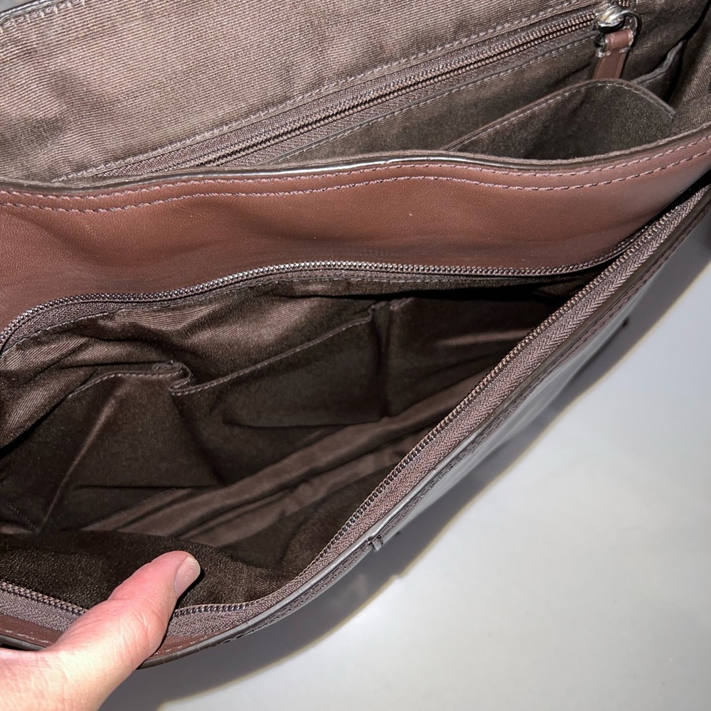 Coach Lexington Mahogany Leather Laptop Bag - Picture 9 of 16
